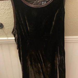 Brown gap velour mini dress